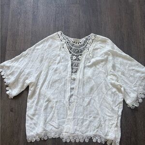 Chic White Lace Women's cardigan